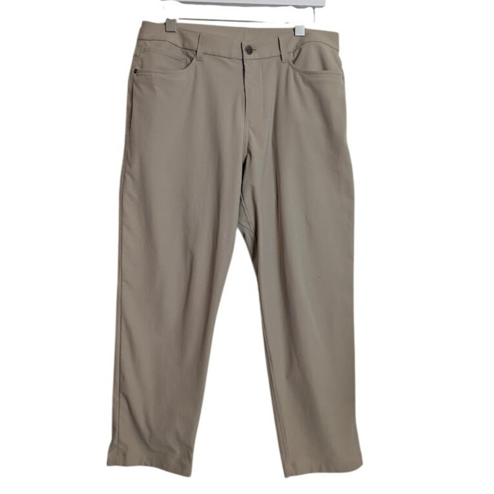 Lululemon Mens Size 32 ABC Classic-Fit 5 Pocket Pant Warpstreme Wacky Khaki Work